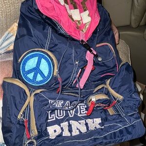 Victoria's Secret Blue and Pink Backpack
